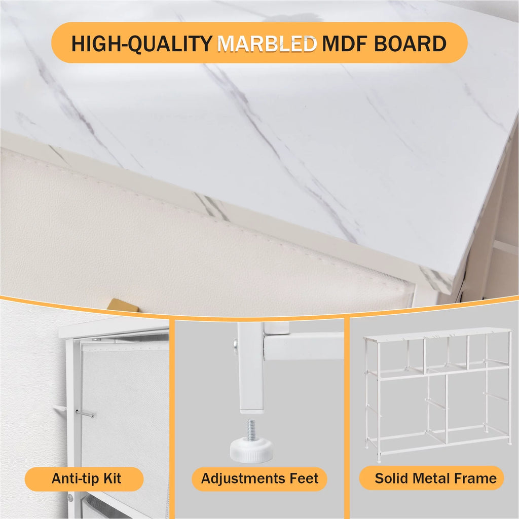 6 Drawer Fabric Dresser S365