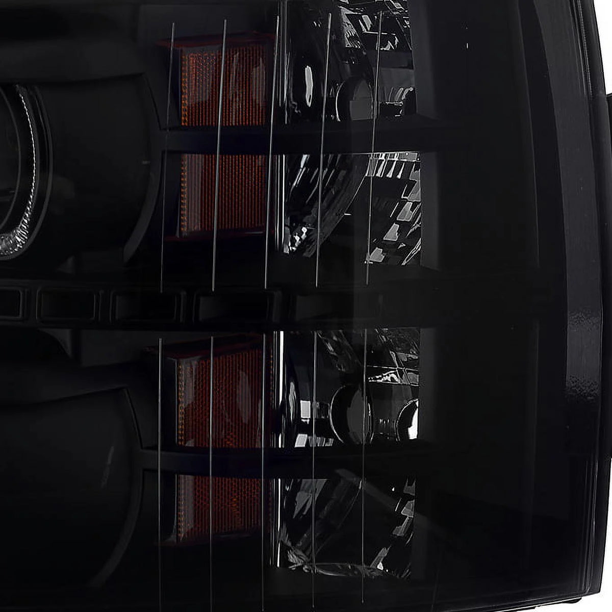 Black Smoked LED Projector Headlights and Tail Light T47686