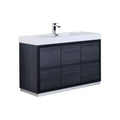 60 in. Single Sink Free Standing Gray Oak Bathroom Vanity B8275