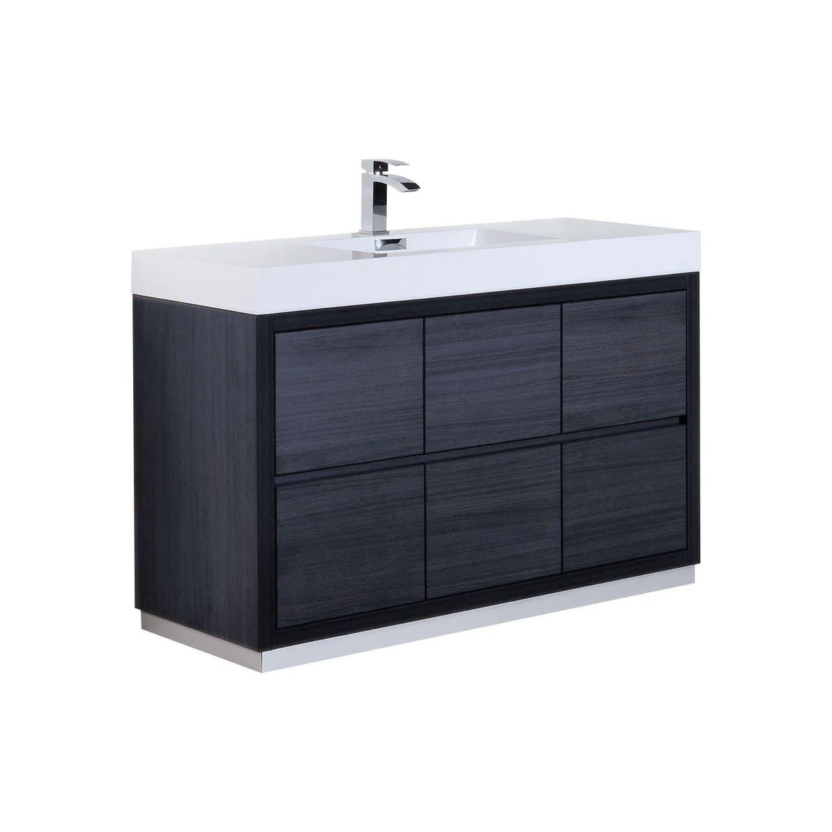60 in. Single Sink Free Standing Gray Oak Bathroom Vanity B8275