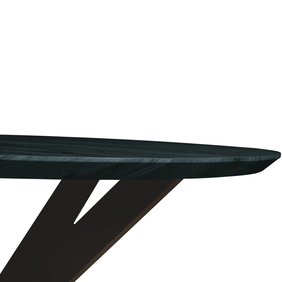 47" Round Wood Dining Table with Metal Base P9729