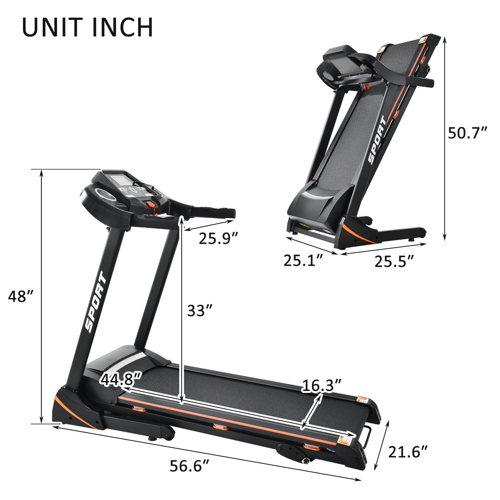Folding 3.5HP Treadmill with Incline P230695
