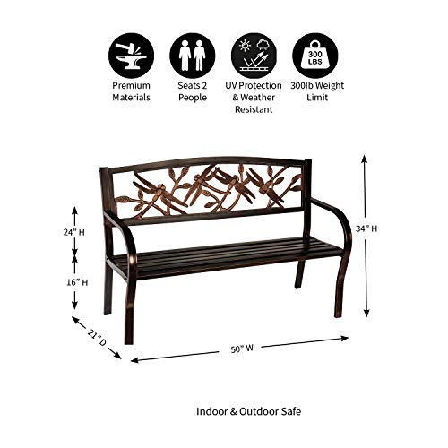 Cast Iron Metal Garden Bench Y275