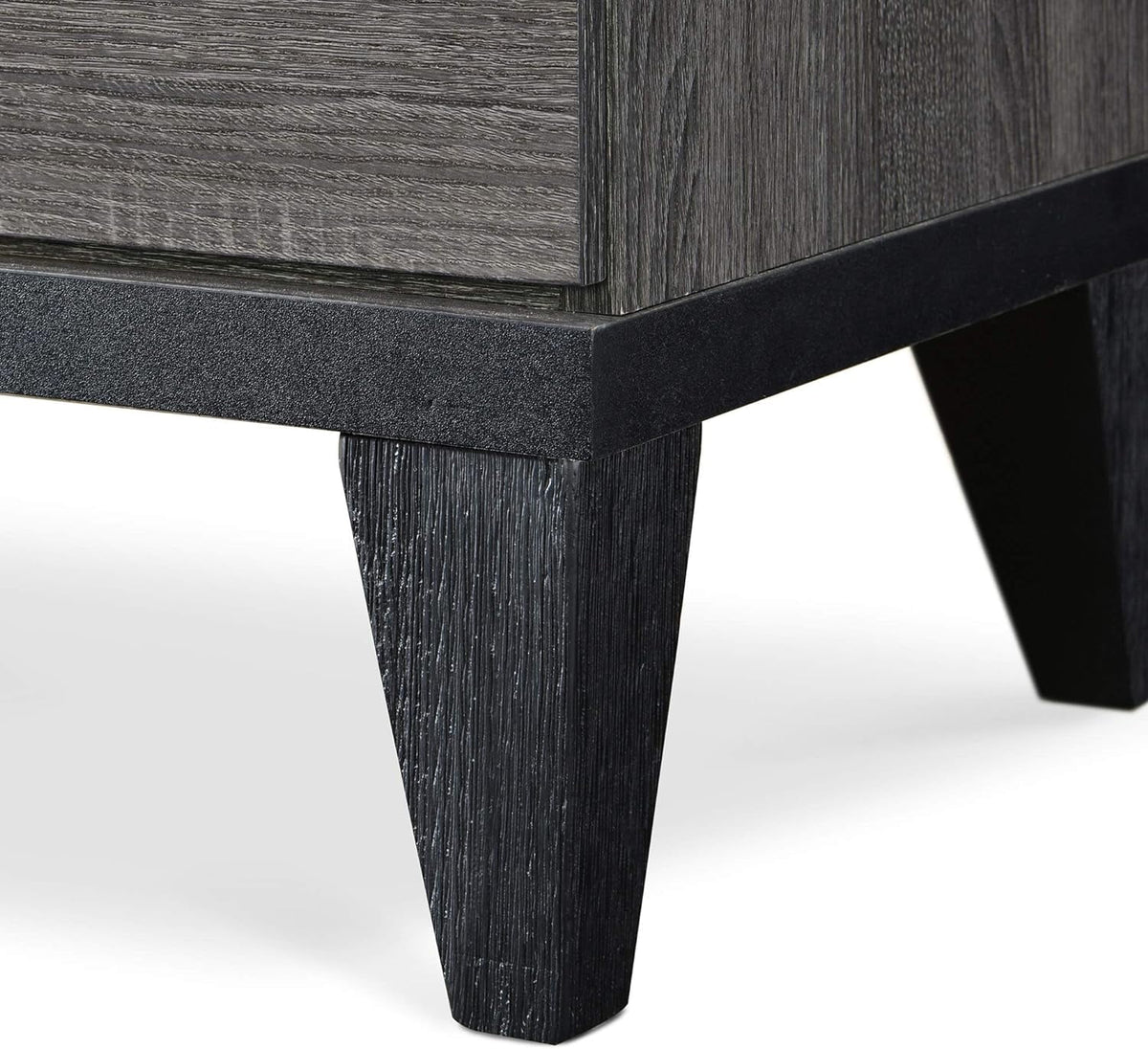 2 Drawer Gray Marble Top Side Table J80720