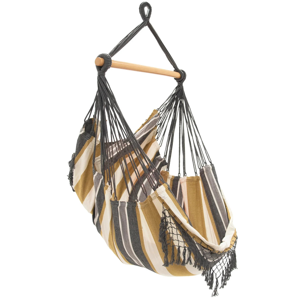 Grey Hammock Chair with Hanging Bar N9134