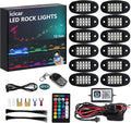 LED Rock Lights, 180 LEDs RGB IP68 Waterproof (12 Pods) S64608