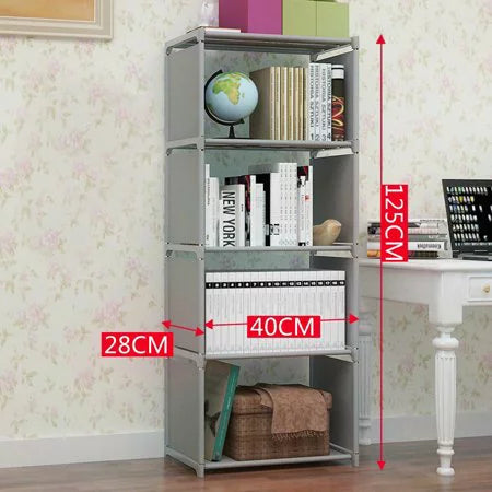 4-Tier Grey Bookshelf W838091
