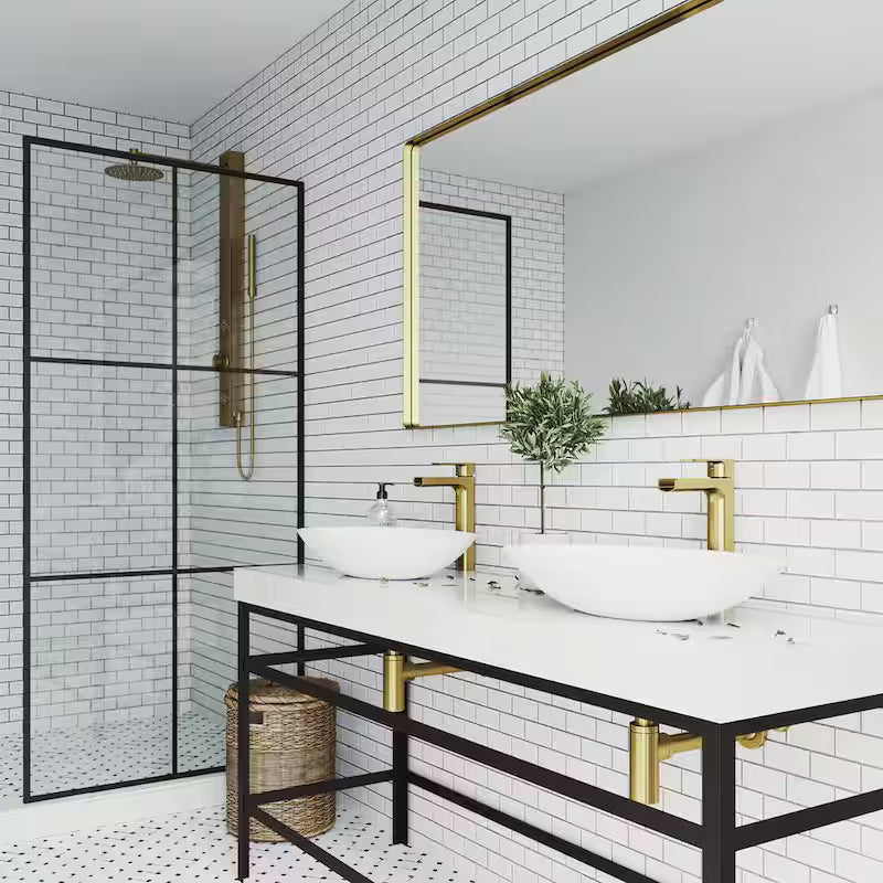 Single Handle Single-Hole Bathroom Vessel Faucet Matte Brushed Gold Q9579
