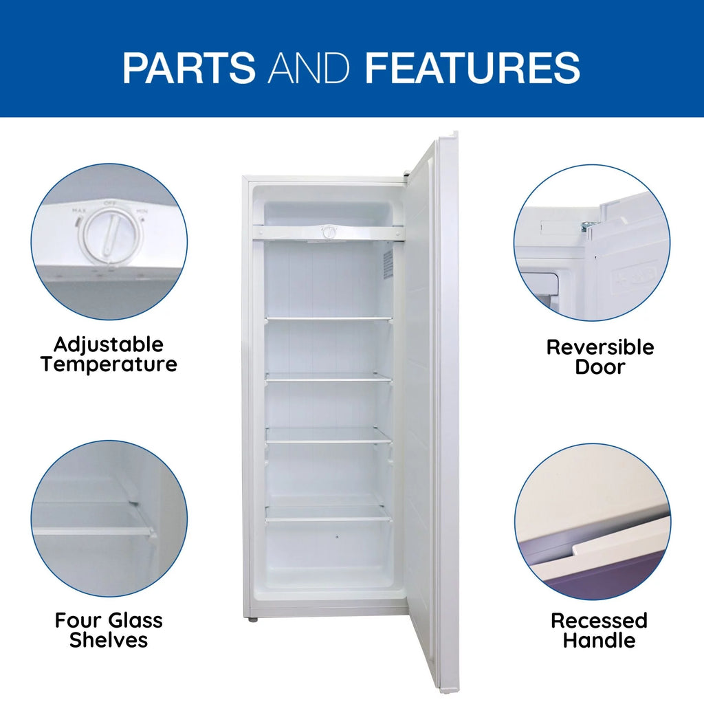 White 7.0 cu ft Upright Freezer C56764