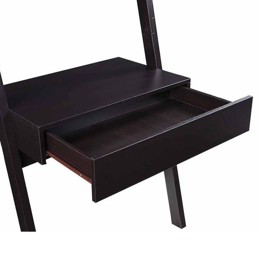 29.5" Cappuccino Wood Ladder Desk with 1 Drawer D48951