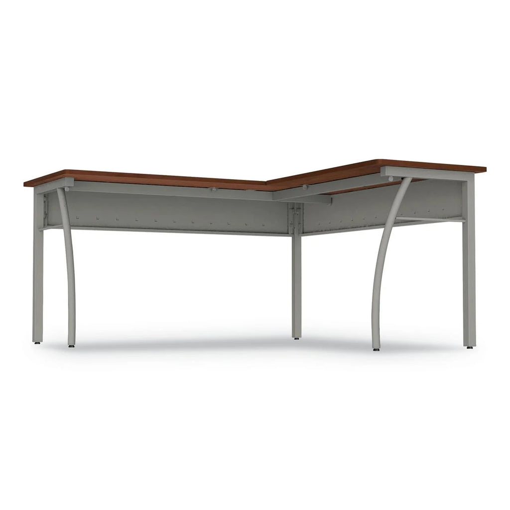 L-Shaped Desk, 59.13" x 59.13" x 29.5", Cherry L71505