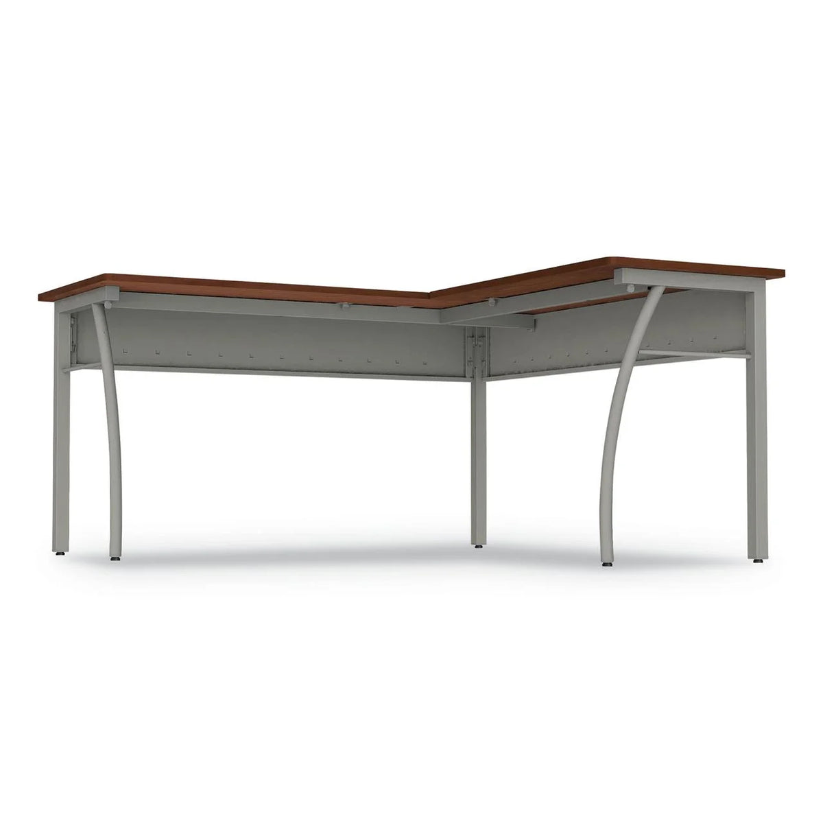 L-Shaped Desk, 59.13" x 59.13" x 29.5", Cherry L71505