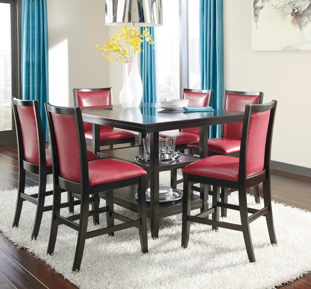 Brown Upholstered Barstool Set of 2 O7668