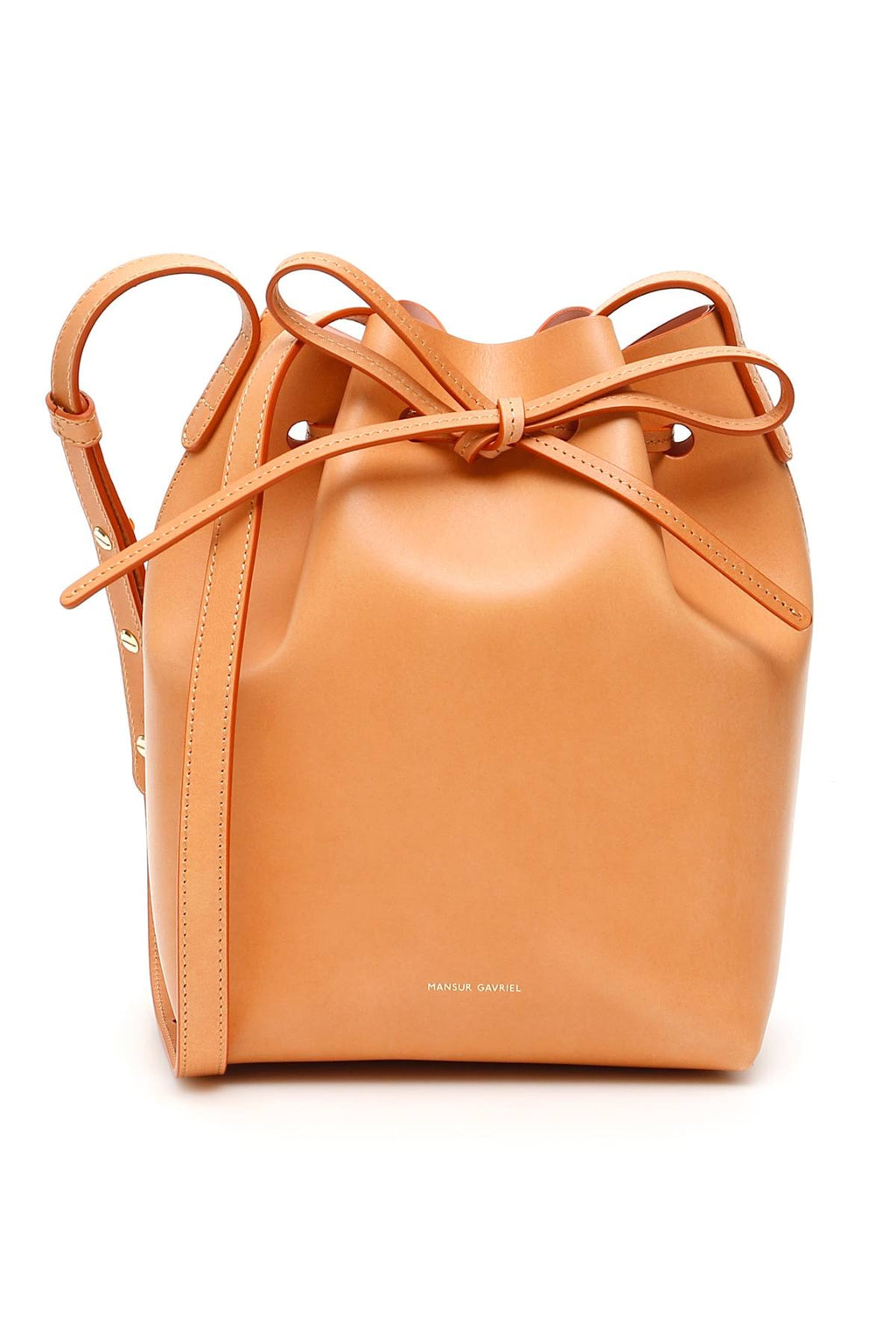 Mini Leather Bucket Bag X3921