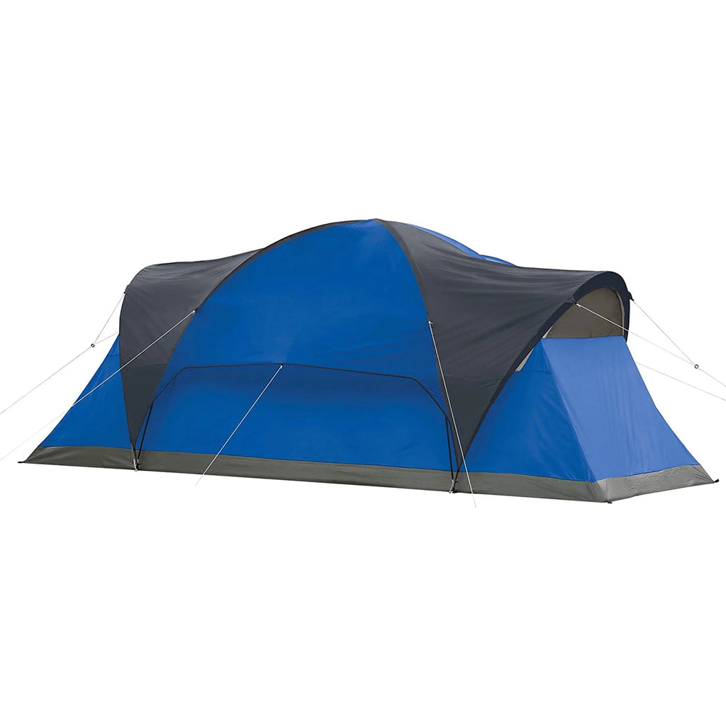 8 Person Cabin Camping Tent with Hinged Door, Blue X714
