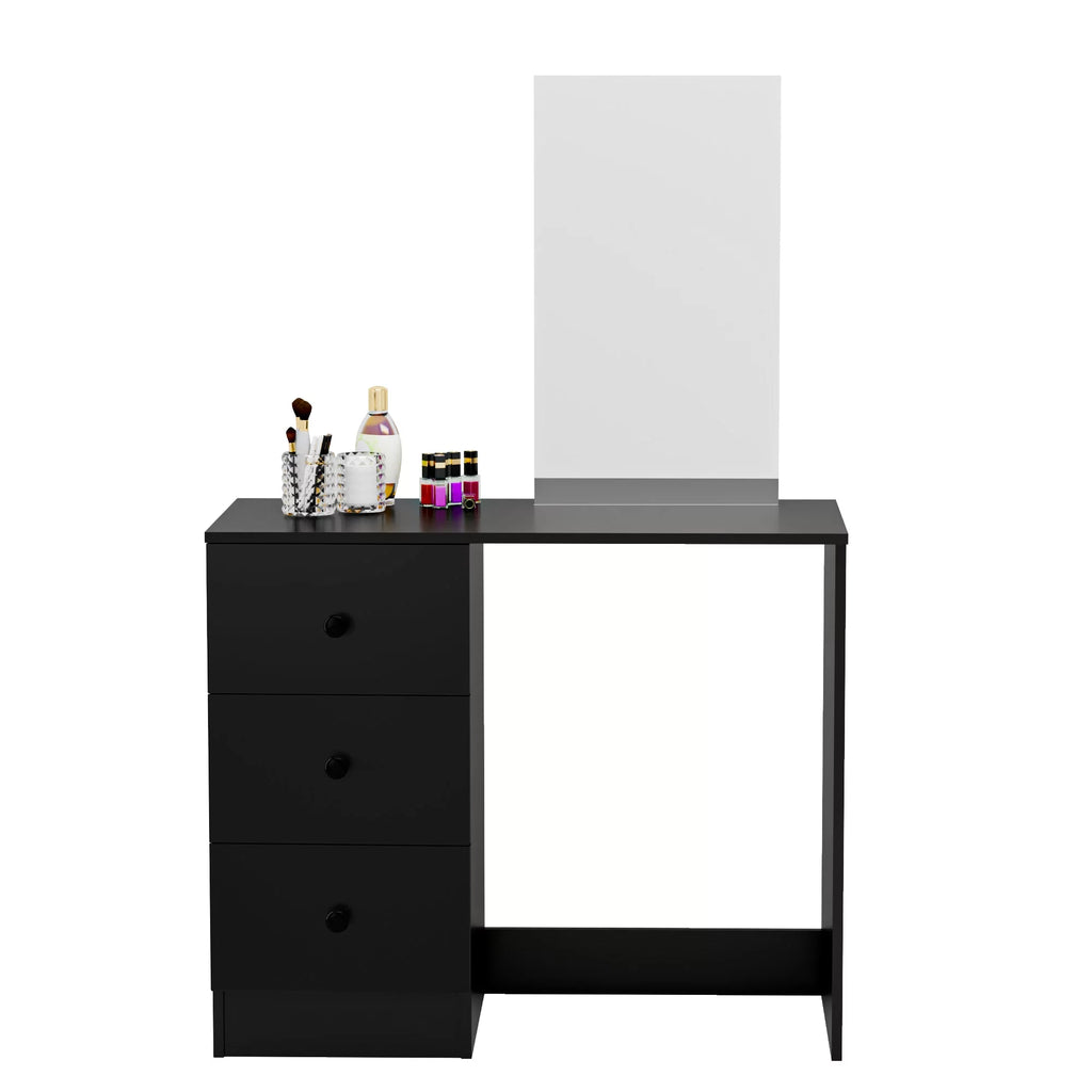 Black Modern Makeup Vanity Set with Mirror X18003