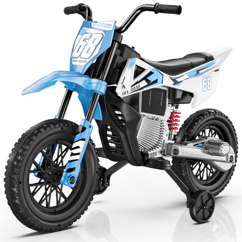 12V Kids Motorcycle with Training Wheels D191678