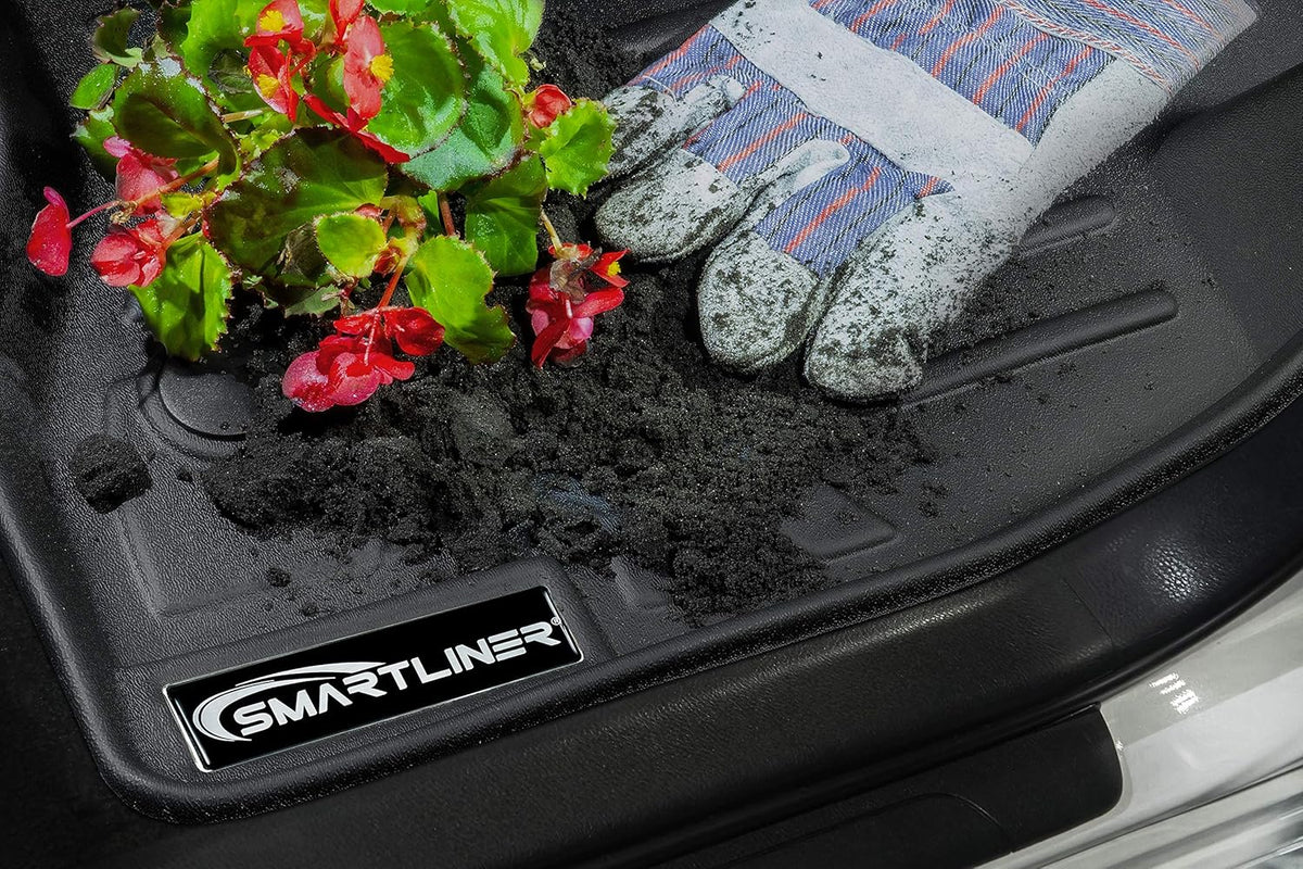 Black 2 Row Custom Floor Mats Liner Set J63762
