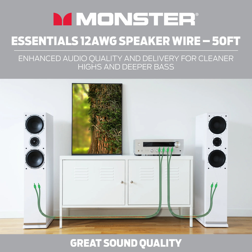 12 Gauge Copper Clad Aluminum Speaker Wire 50 FT Spool U45857