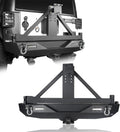 Rear Bumper with Spare Tire Carrier & Receiver Hitch & 2x LED Floodlights O1996
