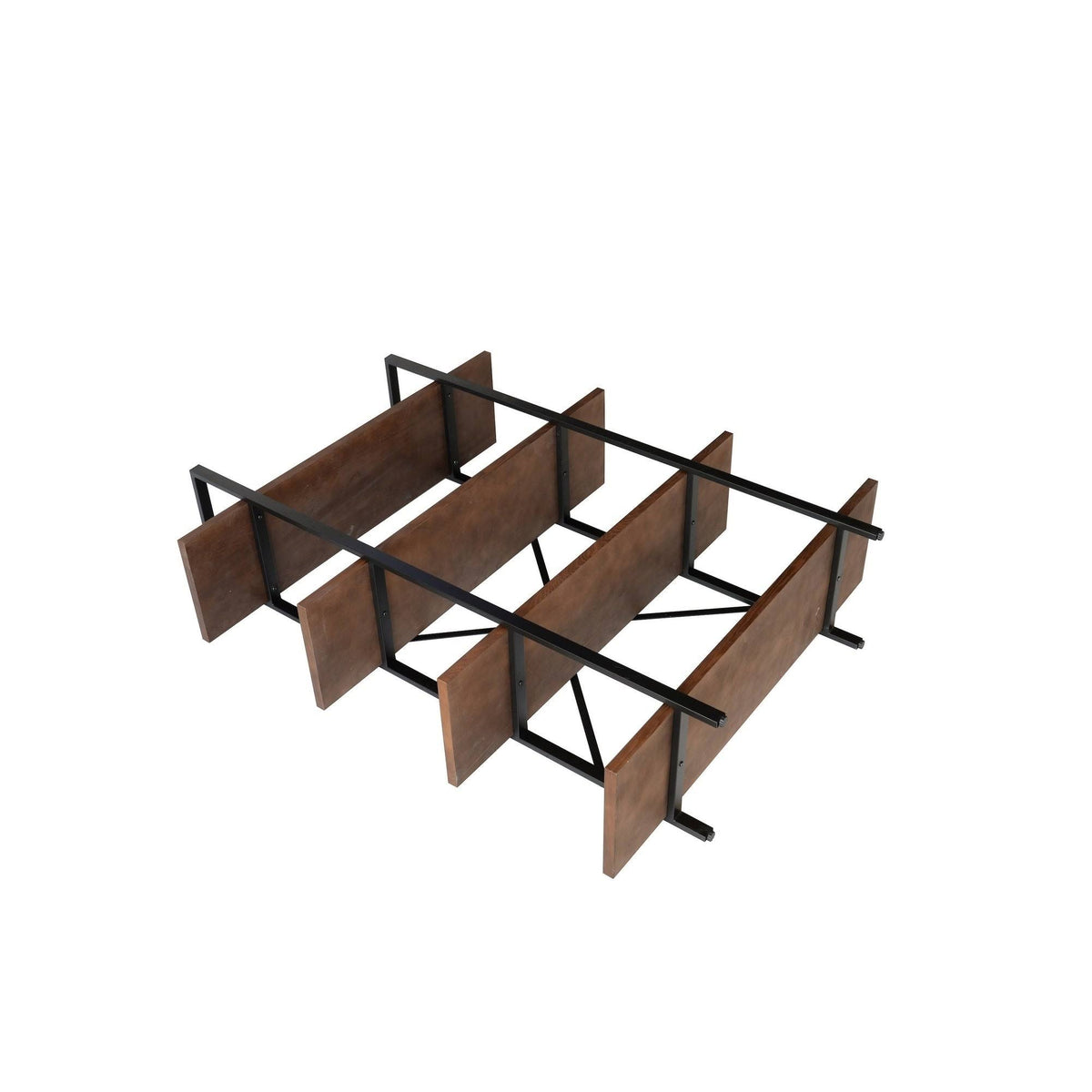 Walnut Brown 4 Shelf Etagere Bookcase O1812