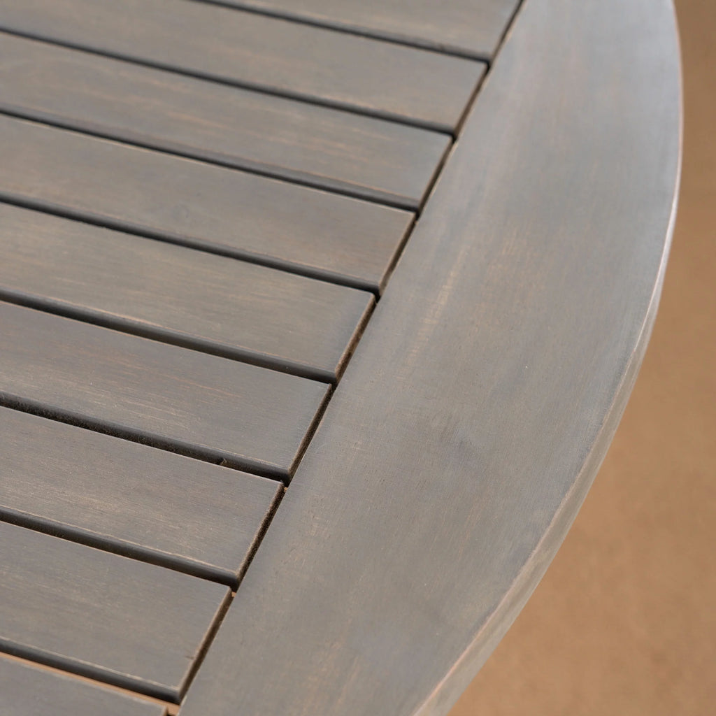 Round Acacia Wood Dining Table Y87472
