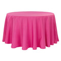 120" Round Polyester Tablecloth Fuchsia O27365