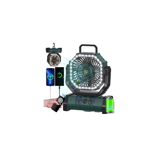 Battery Operated Portable Oscillating Fan with LED Lantern Light 20000mAh Rechargeable X9913