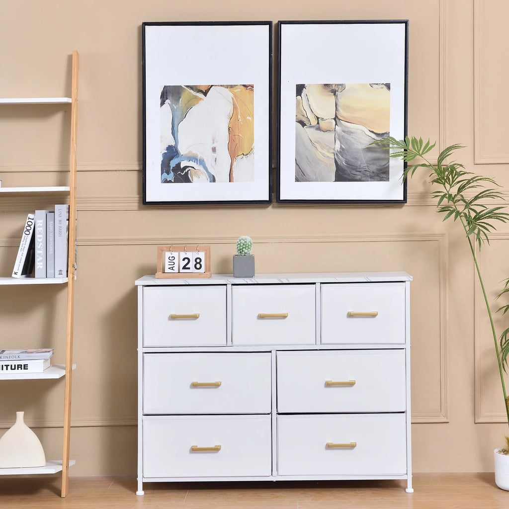 6 Drawer Fabric Dresser S365