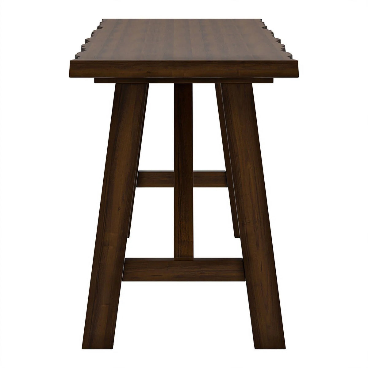 Rustic Wood Rectangle Dining Bench in Walnut S453548