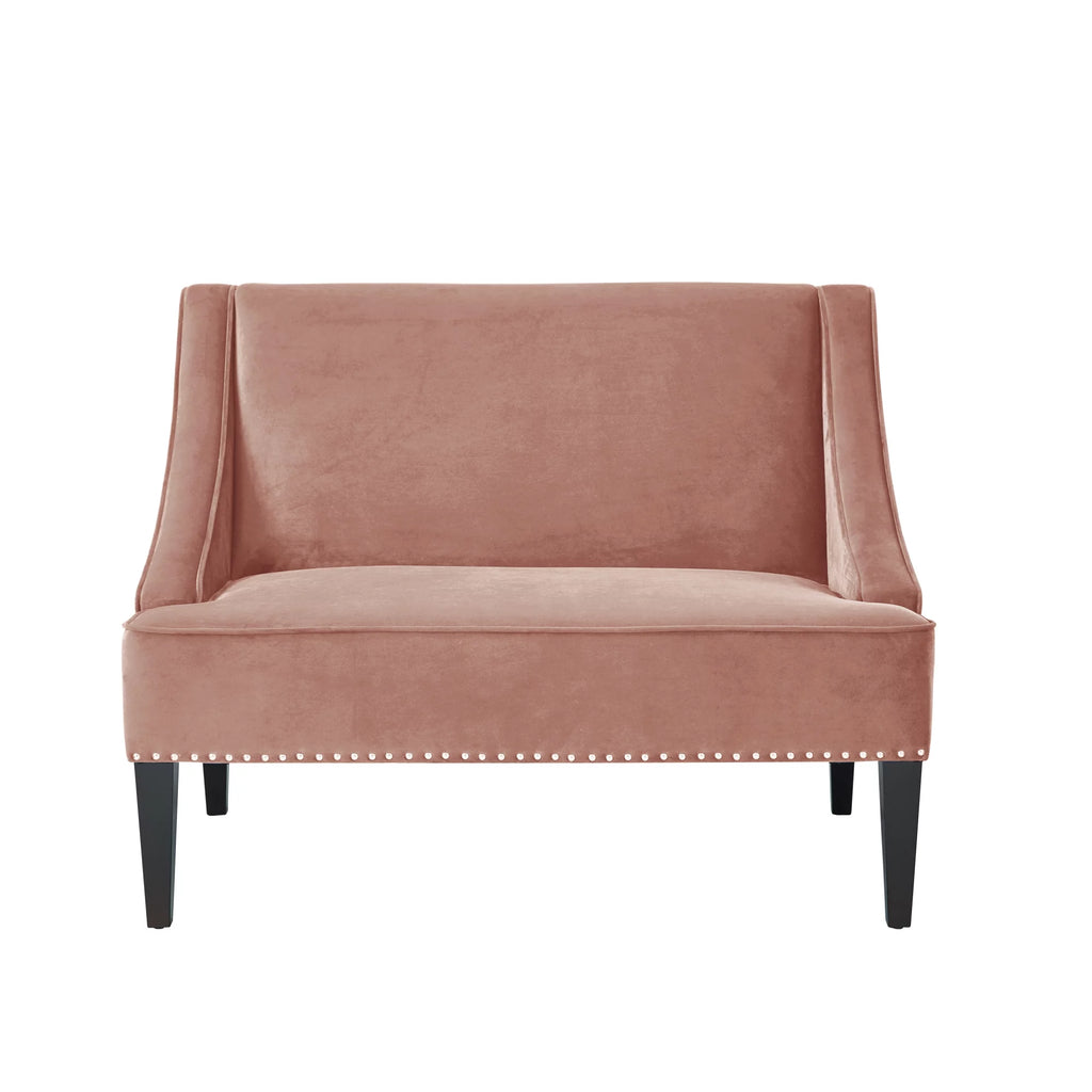 Blush Velvet Upholstered Bench K534