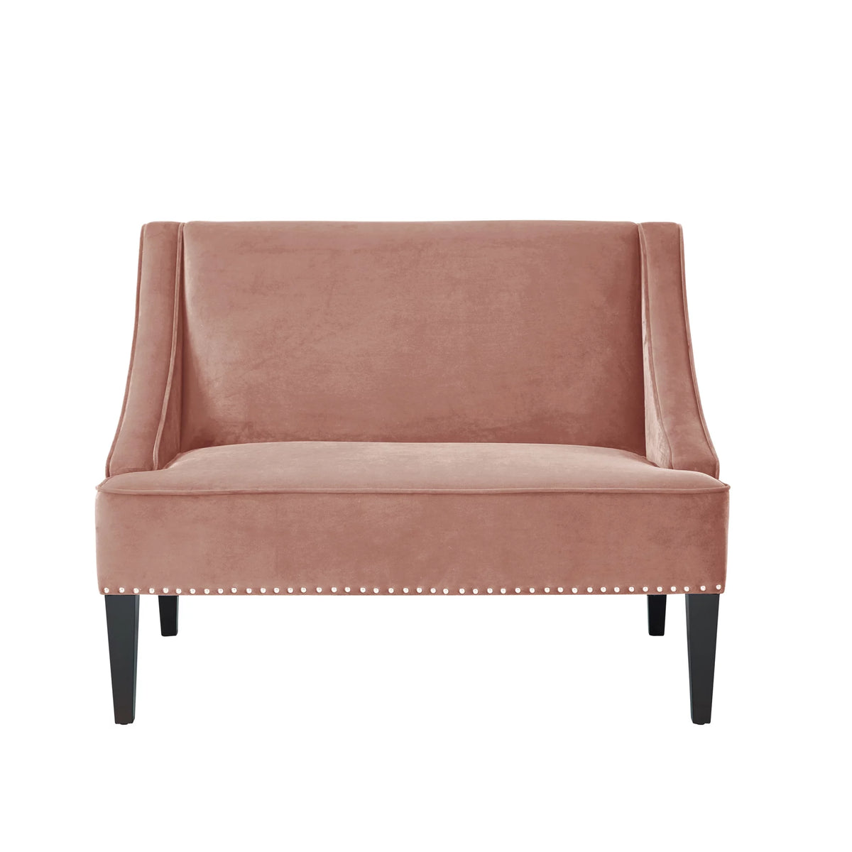 Blush Velvet Upholstered Bench K534