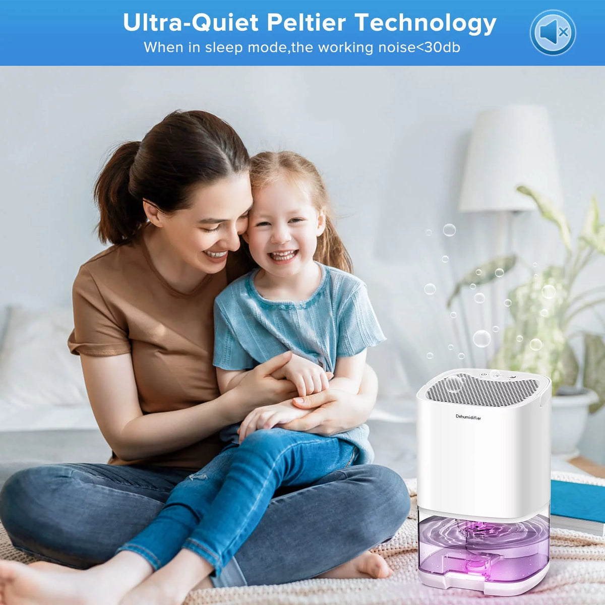 35oz Portable Mini Dehumidifier with 7 LED Lights B21243
