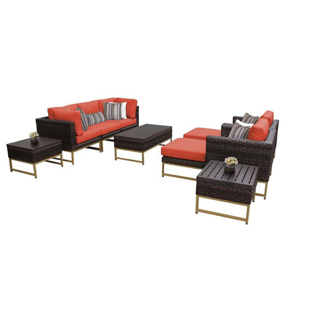 10 Piece Wicker Patio Furniture Set C6941