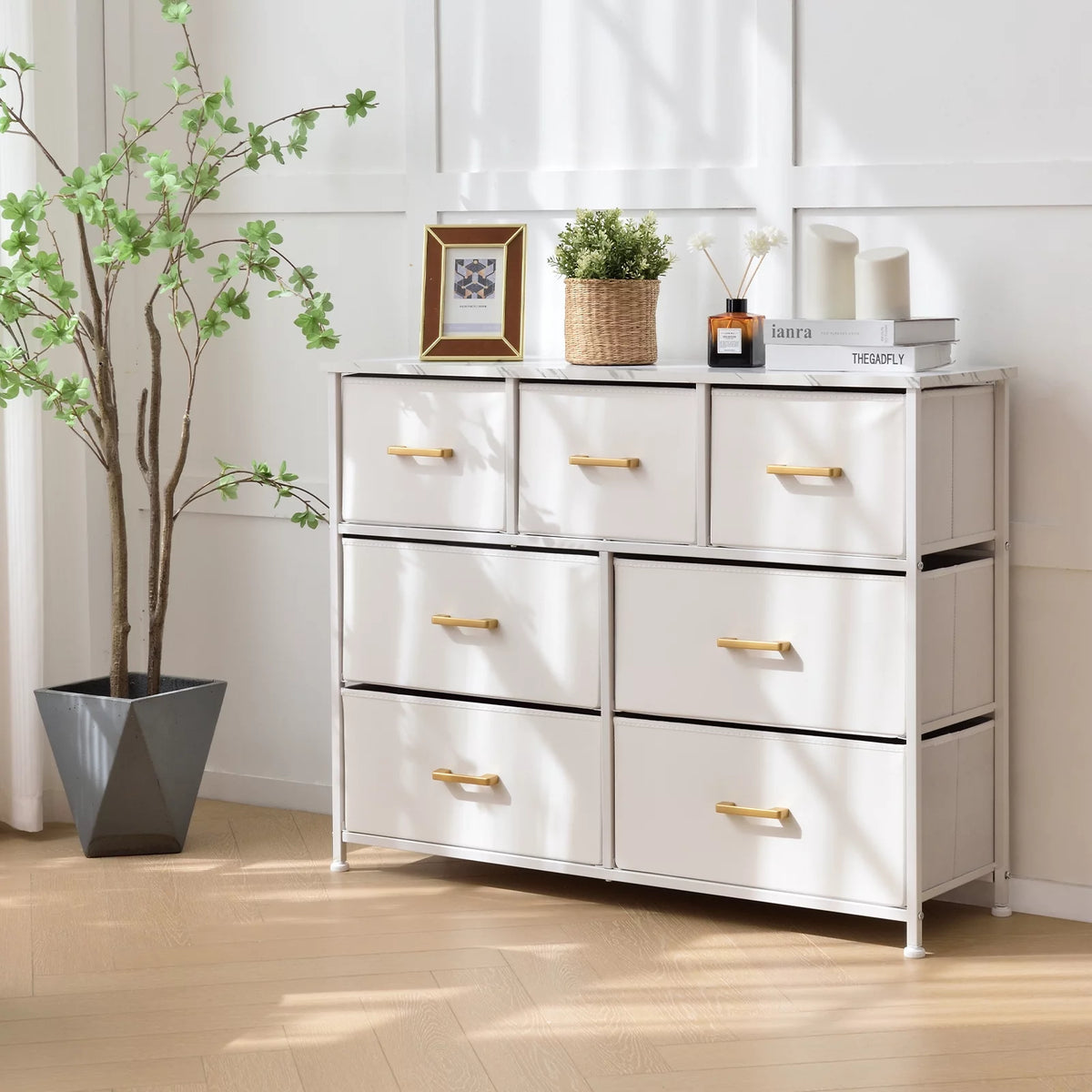 6 Drawer Fabric Dresser S365