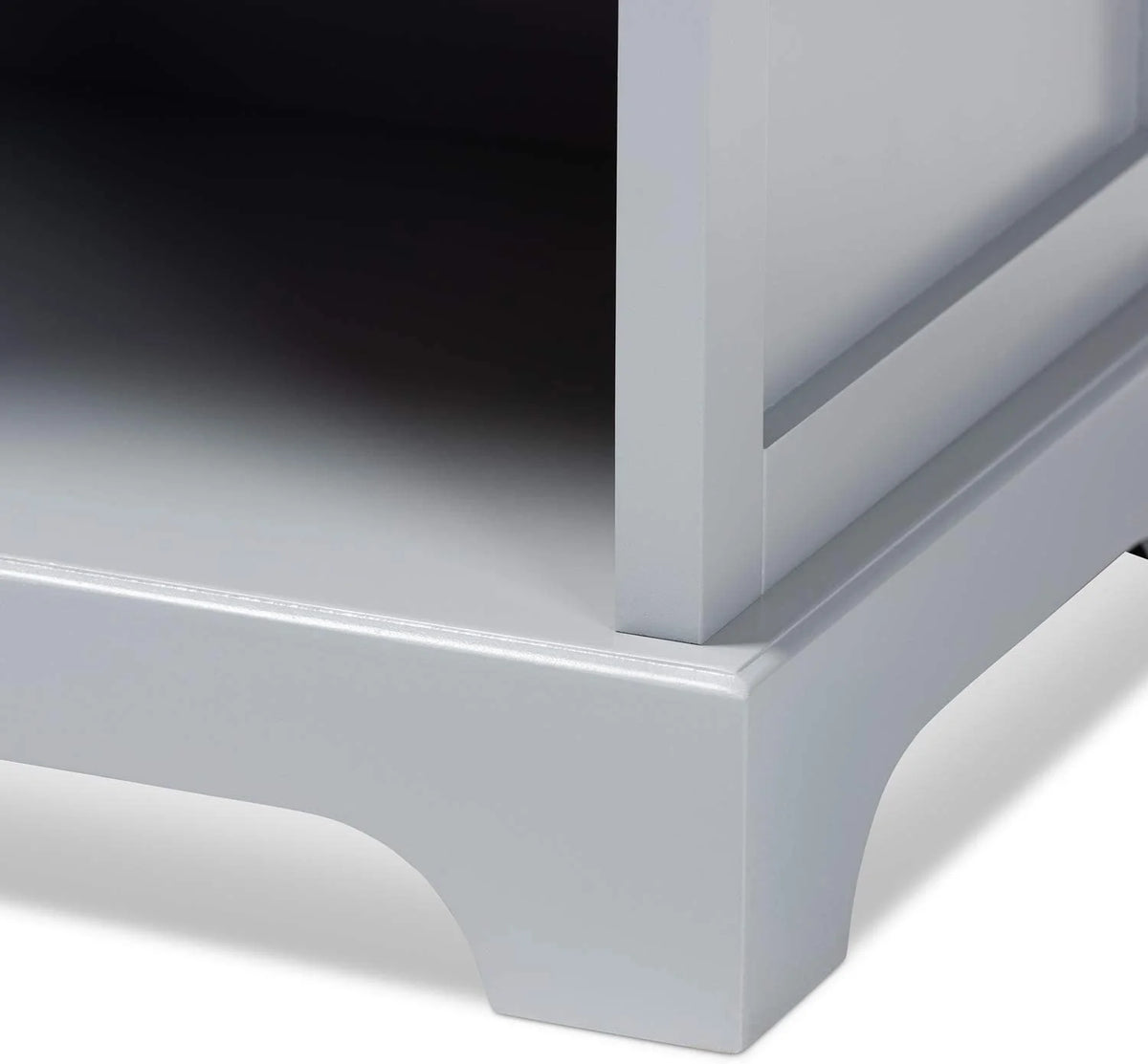 Light Grey 1-Drawer Wood End Table O36815