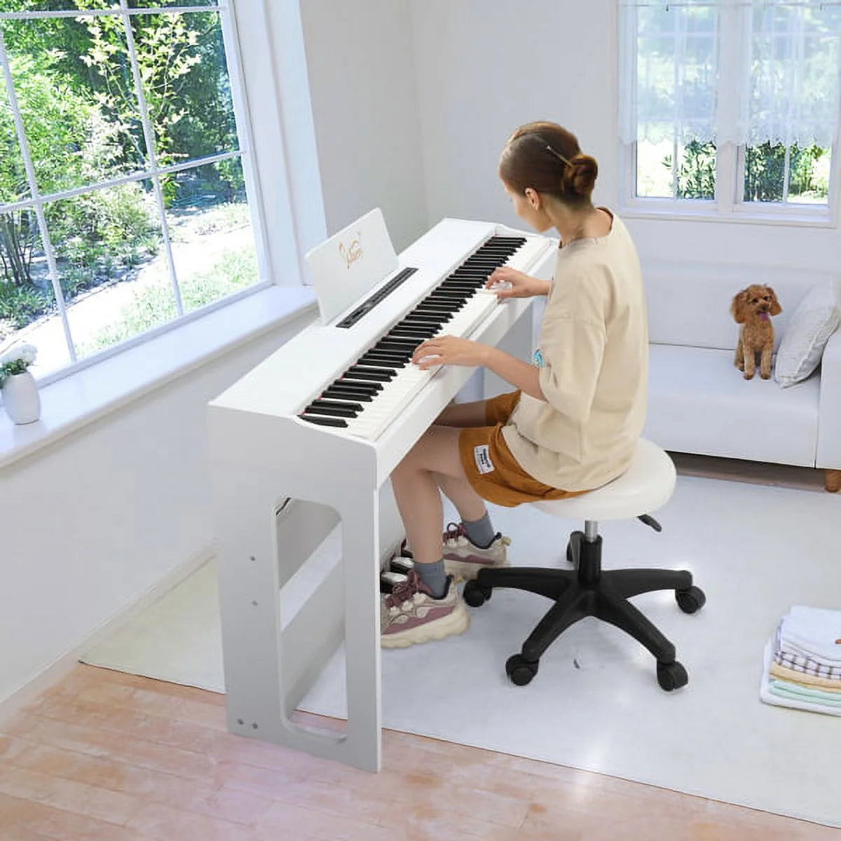 88 Keys Full Weighted Digital Piano with Stand X6052
