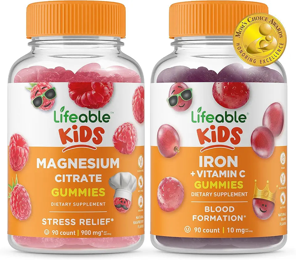 Magnesium Iron Vitamin C Kids Gummies Bundle Y838618
