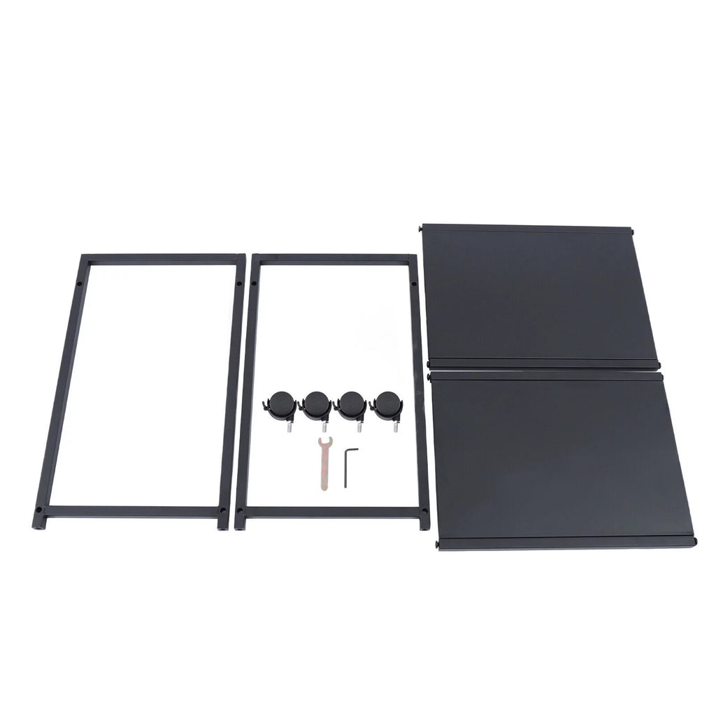2-Tier Computer Tower Stand with Lockable Wheels K1060