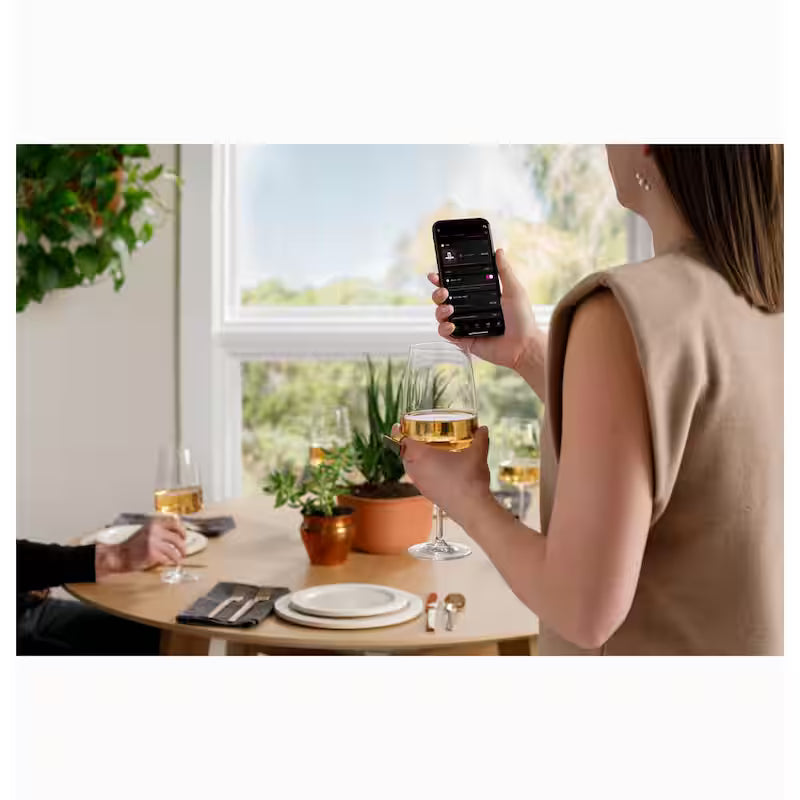 36 in. Smart Wall Mount Hood with Light in Matte White M16460