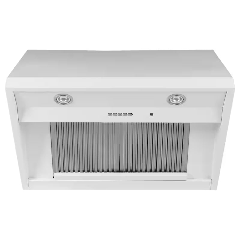 36 in. Smart Wall Mount Hood with Light in Matte White M16460