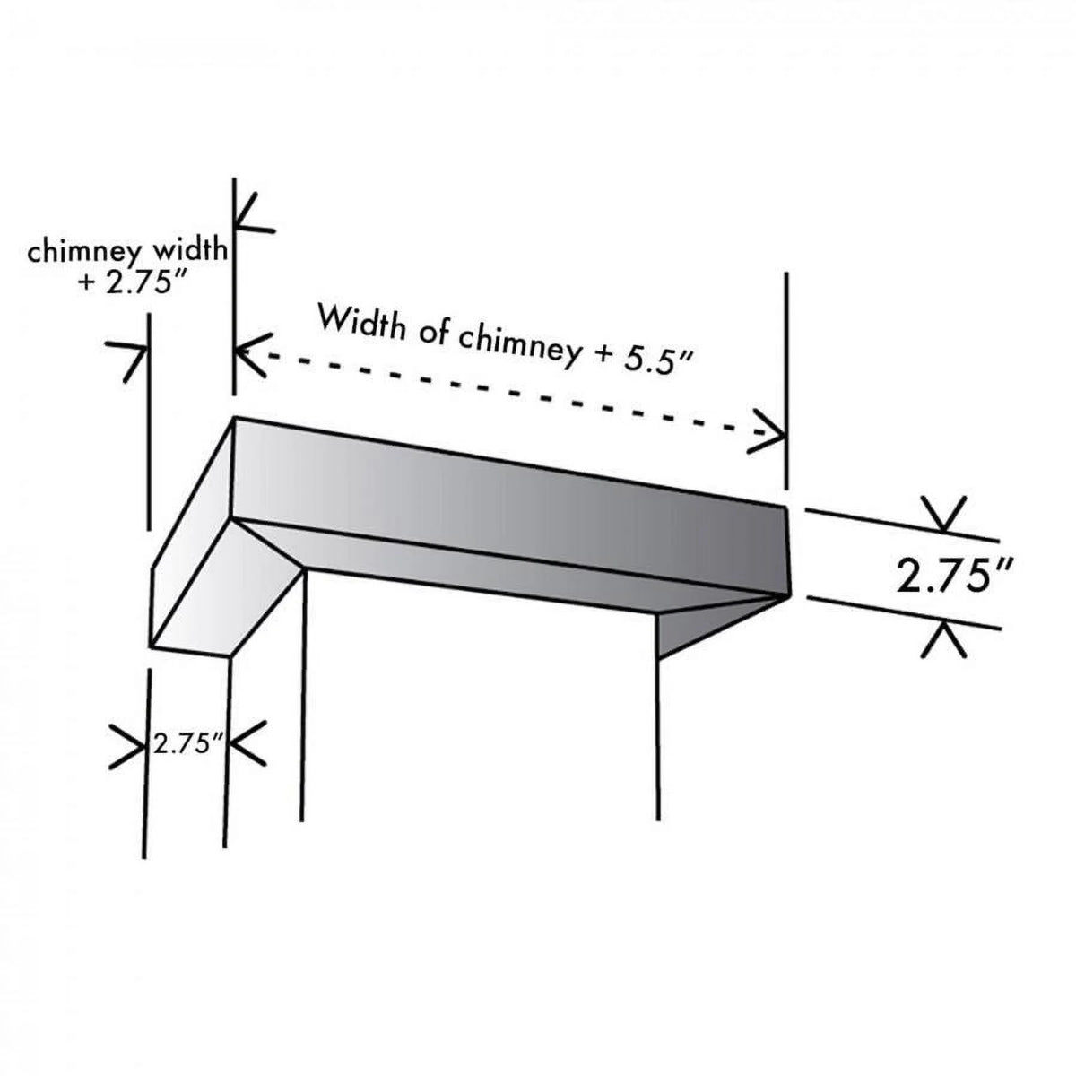 Vented Crown Molding Profile 6 for Wall Mount Range Hood B2504