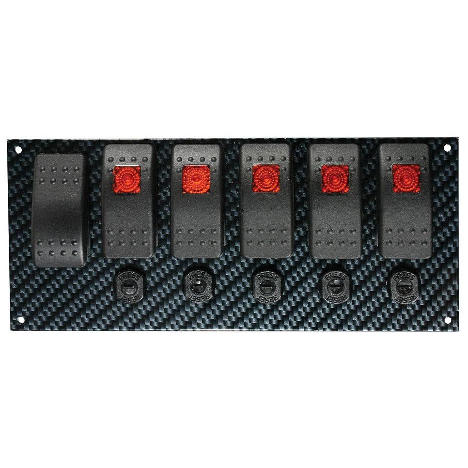 Black Fiber Design Switch Panel F385