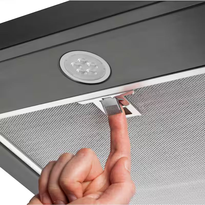 30 in. 320 CFM Convertible Under Cabinet Range Hood in Black T719