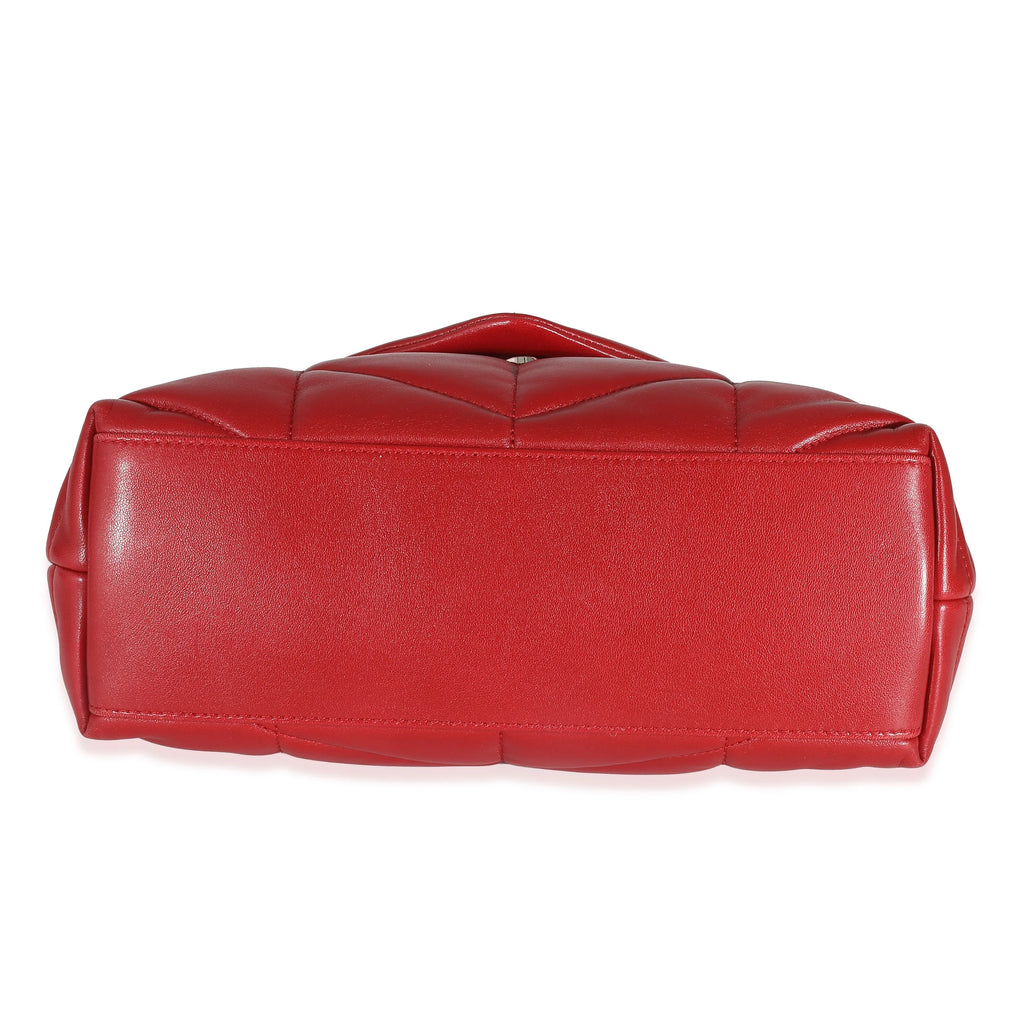 Red Quilted Lambskin Small Puffer A840