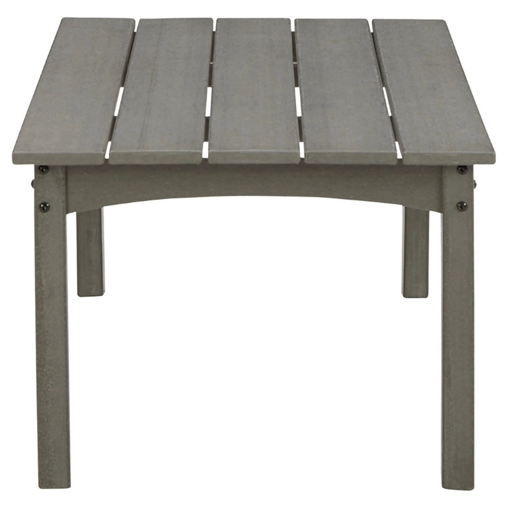 Gray Cocktail Table with Slatted Top and Tapered Legs U892939