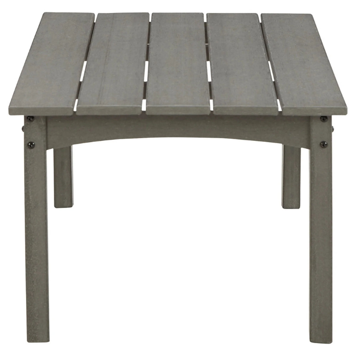 Gray Cocktail Table with Slatted Top and Tapered Legs U892939