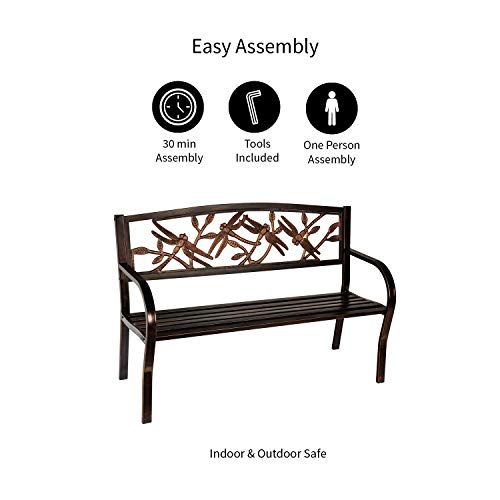 Cast Iron Metal Garden Bench Y275