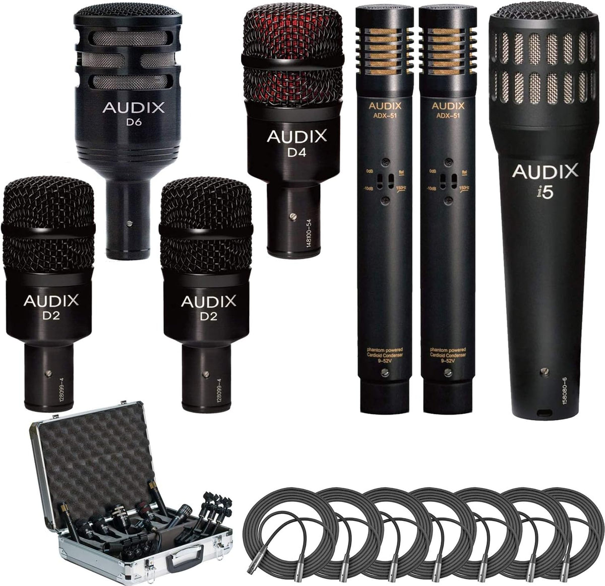 7-piece Drum Mic Package + 7 XLR Mic Cables T46938