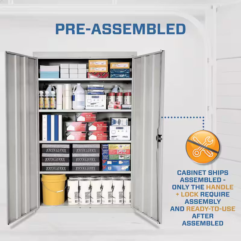 Steel Freestanding Garage Cabinet in Gray F588399